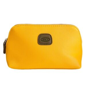Bric’s Mustard Yellow Saffiano Makeup Toiletry Bag